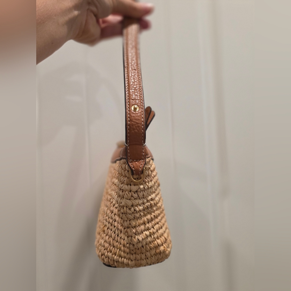 Vera Bradley Tan Woven Shoulder Bag Excellent Condition - Picture 4 of 11